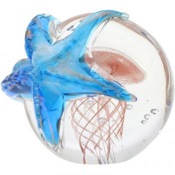 Pisapapel Regalo Medusa Azul 11x6x11 cm