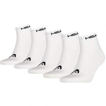 Calcetines deportivos Head 5 pares unisex tobilleros blancos 6-8