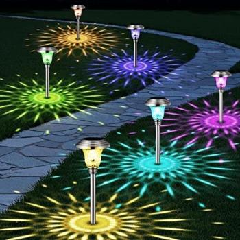 Radiant Horizon Solar Garden Lights – 7‑Hue Collection