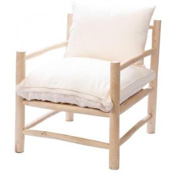 Fauteuil Beige et Marron Hellin