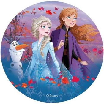 Decorazione Disco Ostia: Principesse + Olaf Frozen 2