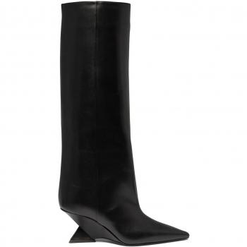 Attico bottes hautes tubulaires noires Cheope