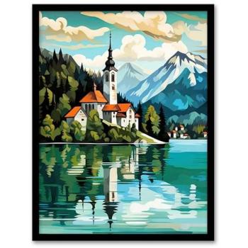 Slovenia Lake Bled Reflections Art Frame