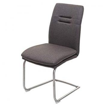 Silla de comedor con estructura de acero inoxidable