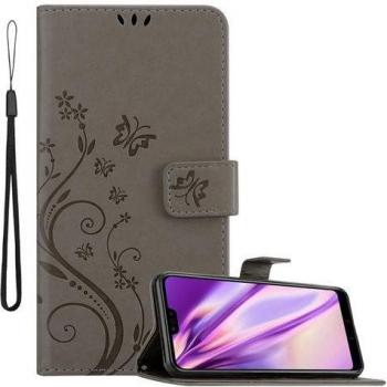 Cover Gris Floral Honor 10 – Housse étanche et porte-cartes