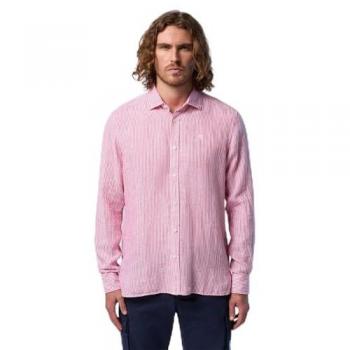 North Sails Männershirt Langes Ärmel Rosa gestreift Größe L