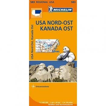 Michelin Regionalkarte USA Nordost, Kanada Ost 1 : 2 400 000