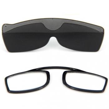 Mini lunettes pince-nez TR90 noires, pour presbytes, 2.5