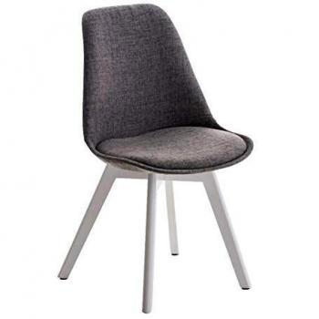 Chaire Rembourrée Borneo avec Cadre Blanc