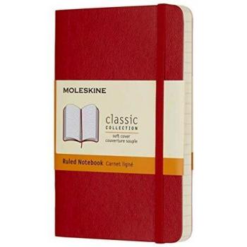 Moleskine Red Pocket Ruled Notebook Softcover