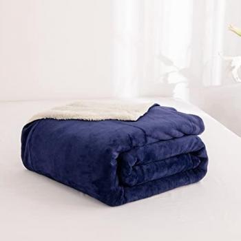 Good Nite Reversible Sherpa Fleece Blanket, King Size, 230x270cm