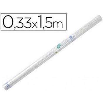 Rollo plástico forralibros Liderpapel 0.33 x 1.5 m