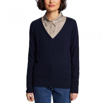 Pull femme col V élégant Esprit