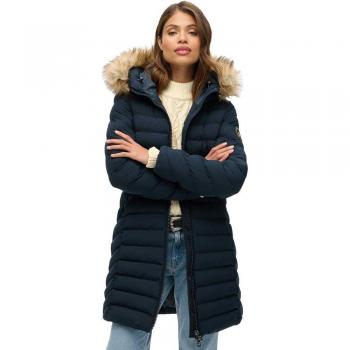 Superdry Women's Faux Fur Hood Mid Length Jacket