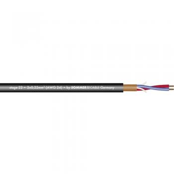 Sommer Kabel Mikrofonkabel 200-0001 2 x 0,22 mm² Schwarz Meterware