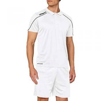 Herren Polo Shirt Uhlsport Stream 22, Weiß/Schwarz, Größe M
