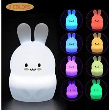 Luz suave de silicona para bebés con 9 colores