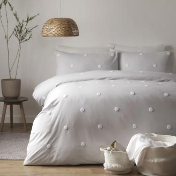 Appletree Dot Silver Duvet Cover and Pillowcase Set