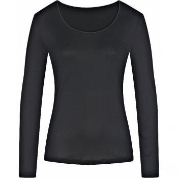 Mey Damen Langarmshirt Emotion Schwarz Größe 40