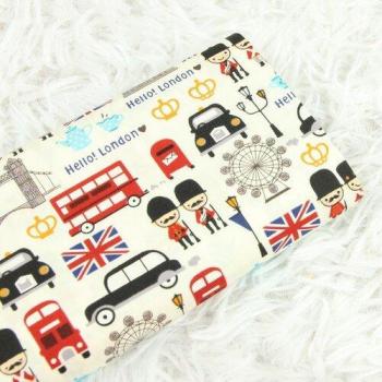 DIY London Car Print Fabric 110x45cm