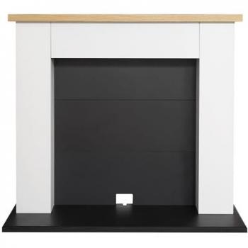 White/Black Fusion Electric Stove & Fireplace
