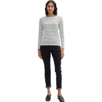 Tom Tailor Women's 1038347 Rinsed Blue Tapered Relaxed Jeans