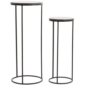Light&Living: Set Colonne Marmorate Marrone e Nero