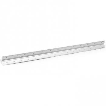 TriAngle 30cm Metal Engineering Ruler