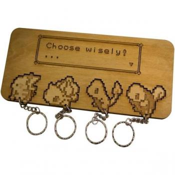 Llavero Colgante de Madera con Estilo