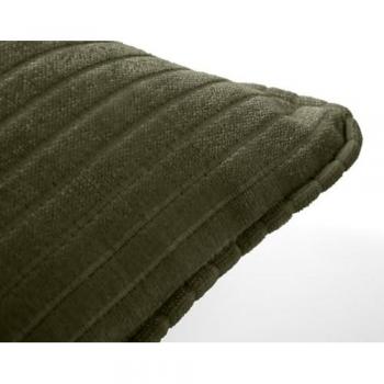 Coussin Plat Topaze en Velours Côtelé – 40x40 cm – Vert – Magasin Bestmobilier