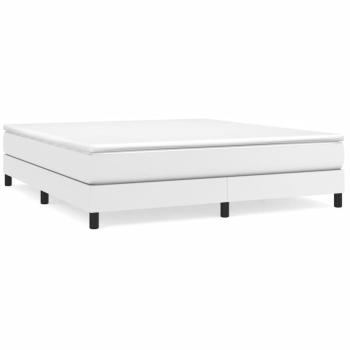 Durable White King Bed Frame – VidaXL Faux Leather Construction