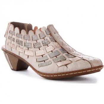 Piel Rieker Tacón Chic Mujer