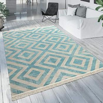 Tapis Balcon Bleu Blanc 160x220 cm