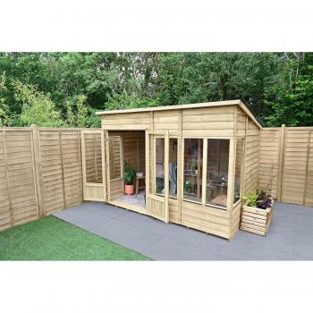 Oakley Pent Summerhouse with Base 10x6