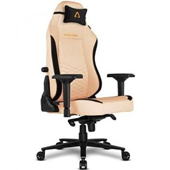 Cadeira Alpha Gamer Alegra Estofamento Preto e Laranja