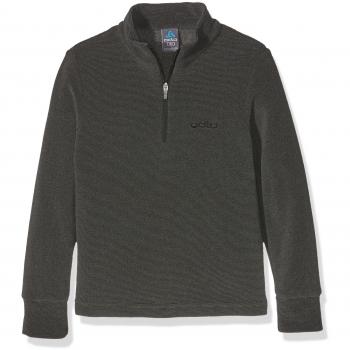 Odlo Kinder Midlayer 1/2 Zip Roy Kids Rollkragen M.rv Lg.arm Ki, Shale Grey/Black Stripes, 140