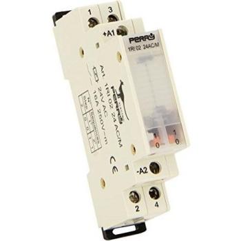 PERRY Elektromechanischer Stromstoßschalter 1RI0224AC/M, 24 V~, 2 Kontakte