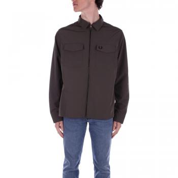 Giubbotto FRED PERRY Uomo Overshirt Verde