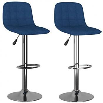 Barhocker Set 2 Stk. Blau von vidaXL