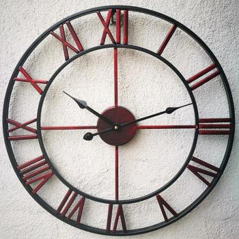 Reloj de Pared Románico 47 cm, 3D, Hueco y Silencioso para el Hogar
