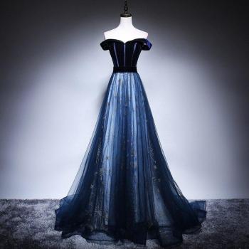 Cheongsam de Boda en Azul Marino Talla 3XL