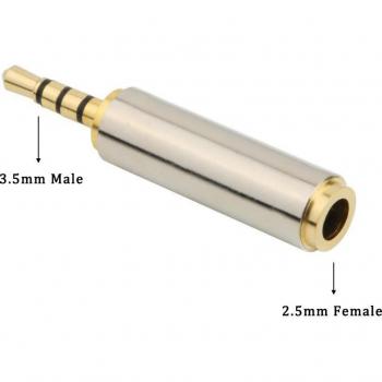 Adaptador de Enchufe para Auriculares 3.5mm a 2.5mm