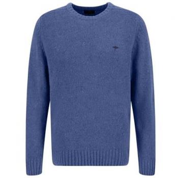 Melange-Strickpullover Rundhals 'Donegal' FYNCH-HATTON in Unifarben Wave/XL