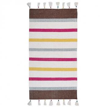 Striped Cotton Area Rug 80 cm x 150 cm