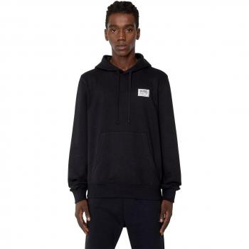 Schwarzer Diesel Hoodie mit Patch-Logo