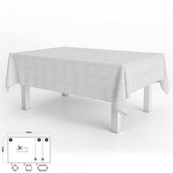 Nappe Découpable Rectangulaire Blanc 140x250 cm