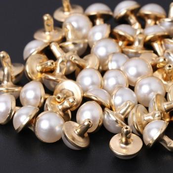 100pcs Gold Studs Rivets for Leather Bag Shoes Clothes Decoration 6/8/10mm