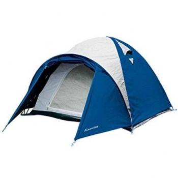 Ferrino Ibiza 3‑Personen Kuppelzelt – Doppel-Dach Moskitonetz (Blaue Variante)