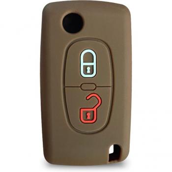 Funda de llave de gel de sílice para Peugeot 307