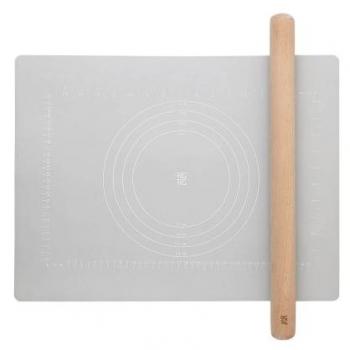 RIG-TIG Backmatte Bake-It Teigrolle und Backunterlage Hellgrau